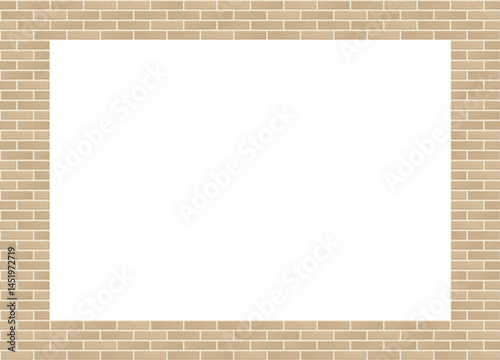 Vector sandstone brick wall frame or background
