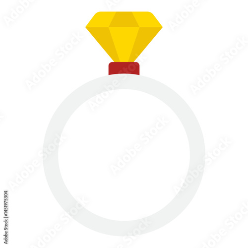 Gold Ring with Diamond Top