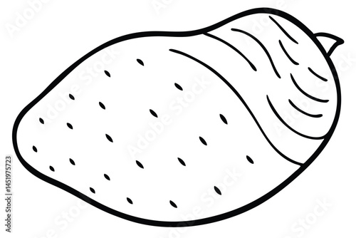 Sweet Potato Vegetable Vector Illustration Isolated on White Background

