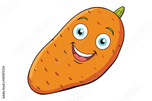 Sweet Potato Vegetable Vector Illustration Isolated on White Background

