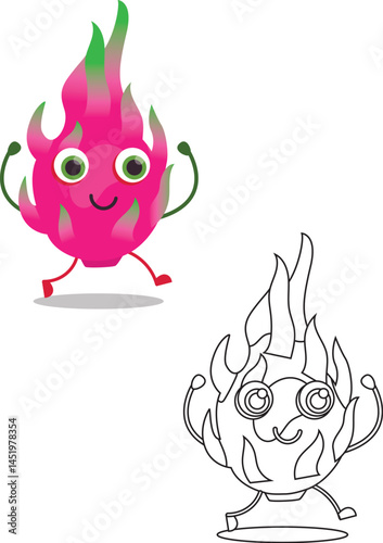 funny cartoon dragon ,dragon  image ,vector file .