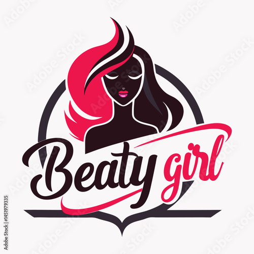 Beauty girl ink-salon-logo-vector  