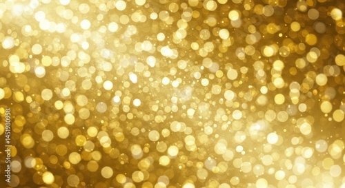 Abstract Gold Glitter Bokeh Background for Festive Design