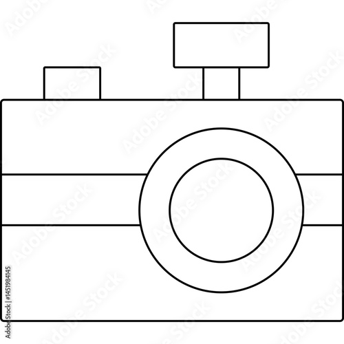 Camera icon single vector illustration