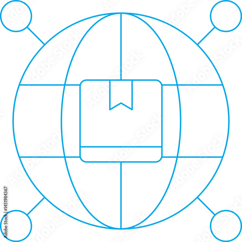 Global icon single vector illustration