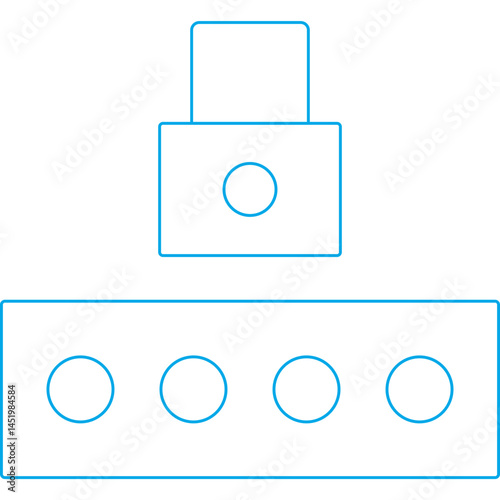 Lock icon single vector illustration