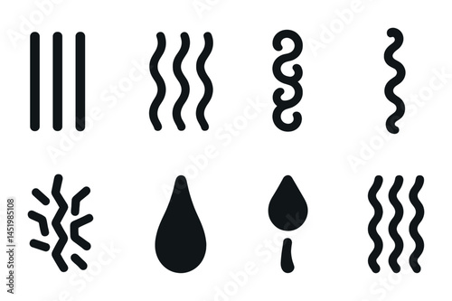 Textile and fabric line icons set – linear, outline, sewing and tailoring tools