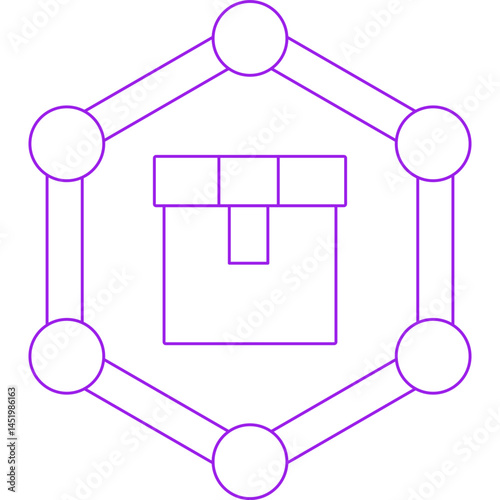 Box icon single vector illustration