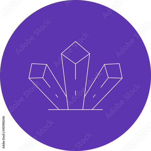 Crystals icon single vector illustration