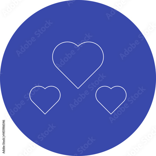 Hearts icon single vector illustration