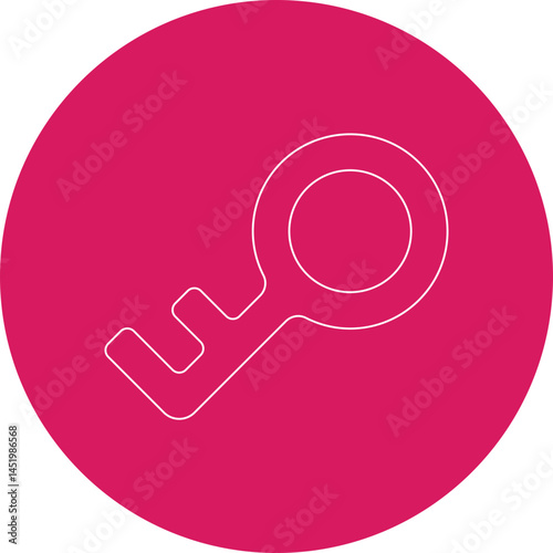Key icon single vector illustration