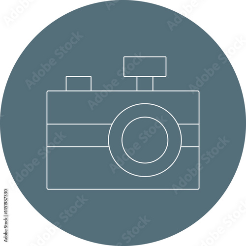 Camera icon single vector illustration