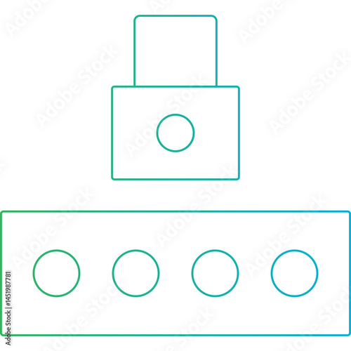 Lock icon single vector illustration