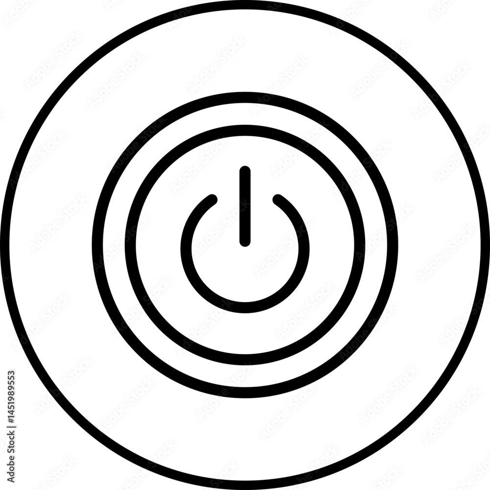 Shutdown icon single vector illustration Shutdown icon single vector illustration