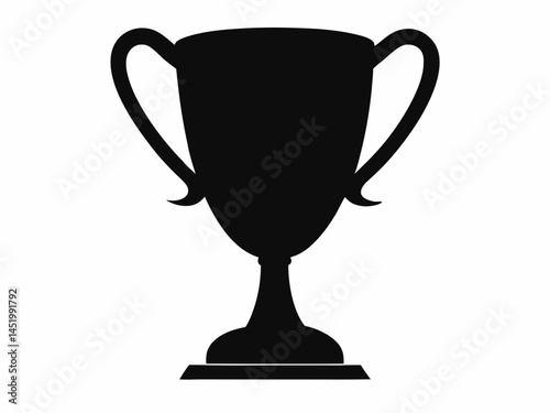Trophy Cup black silhouette,winer Trophy cup vector illustration