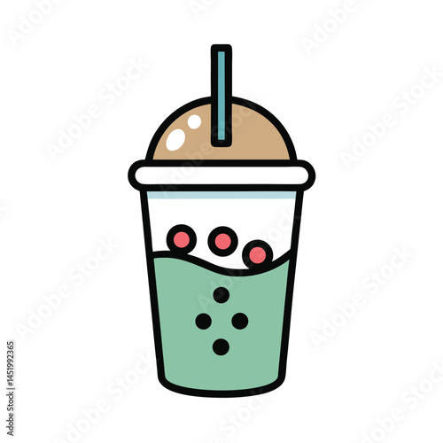 vector illustration of a Bubble Tea