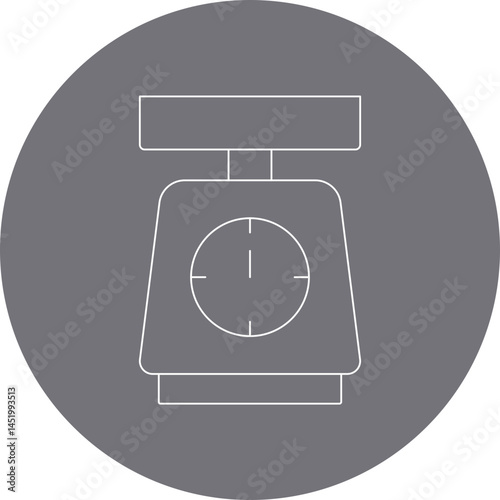 Weight machine icon single vector illustration