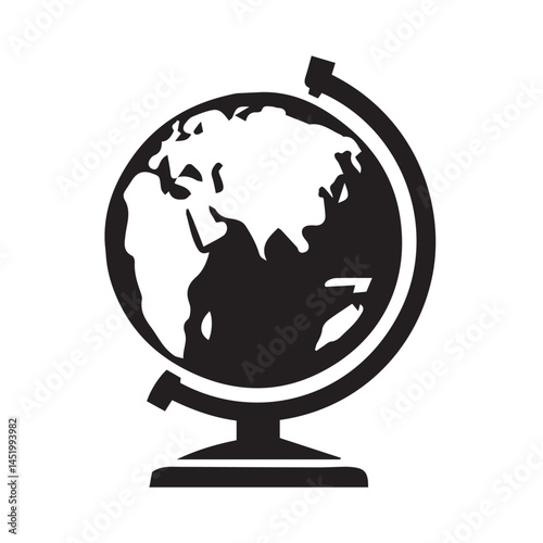 globe on white background