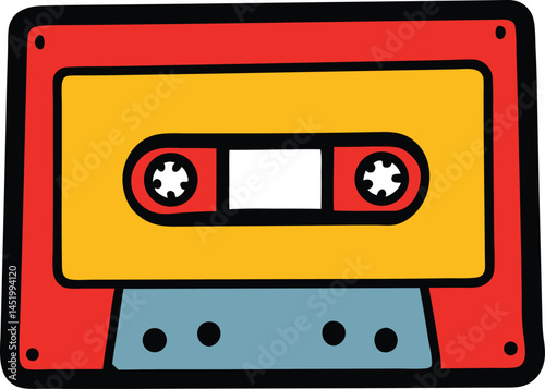 audio cassette isolated on white
