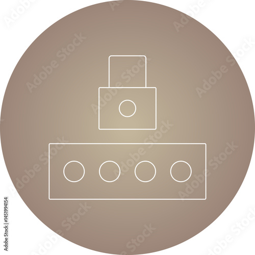 Lock icon single vector illustration