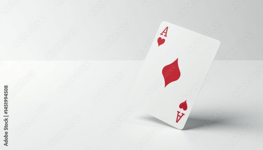 Obraz premium A solitary playing card flips mid-throw, white backdrop , vintage, flipping, risk