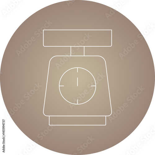 Weight machine icon single vector illustration