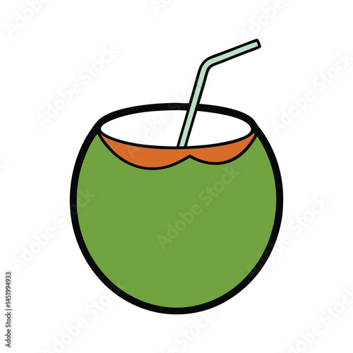 vector illustration of a Coconut drink water
 