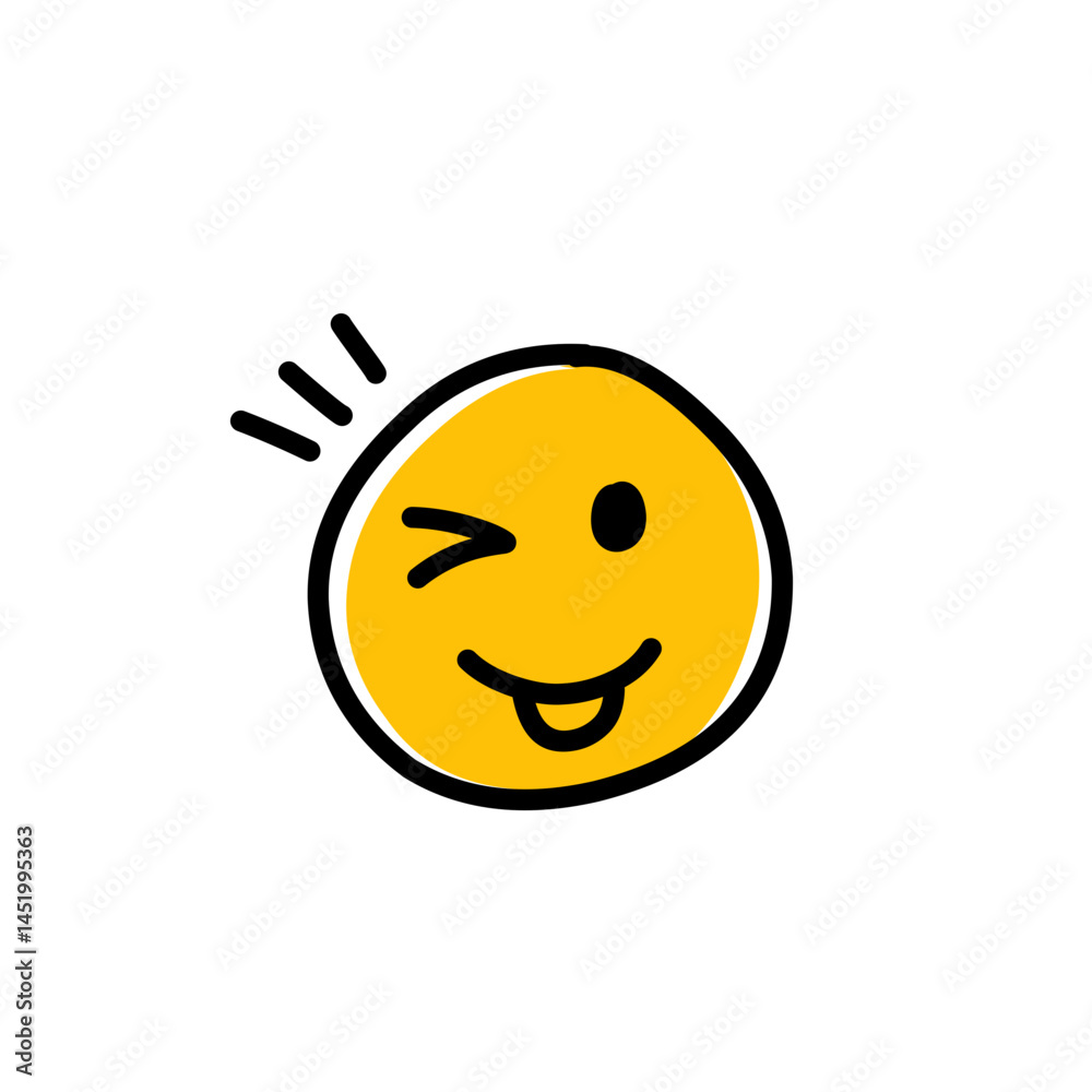 Fototapeta premium Hand Drawn Emoji icon