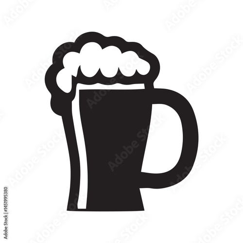 vector illustration of a beer mug