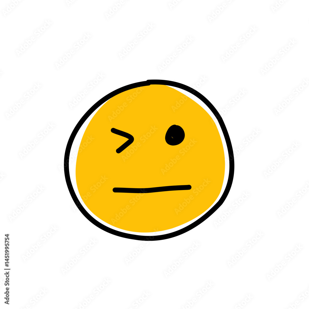 Fototapeta premium Hand Drawn Emoji icon