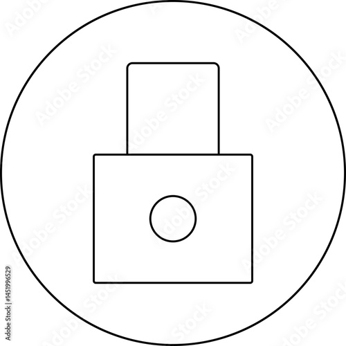 Lock icon single vector illustration