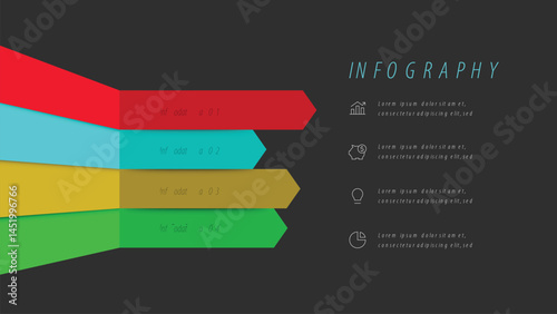 Arrow diagram and process flow infographics design