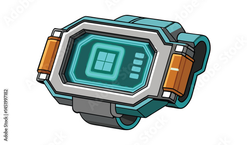 digital watch in hand isolated