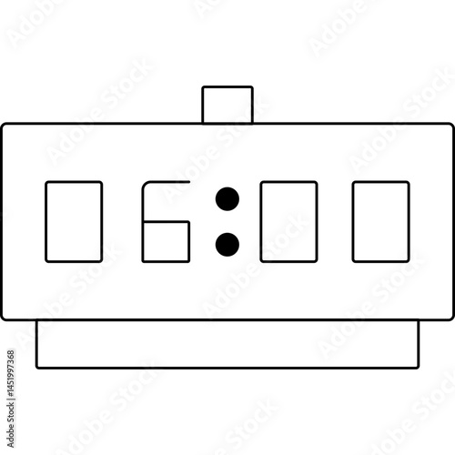 Alarm clock icon single vector illustration