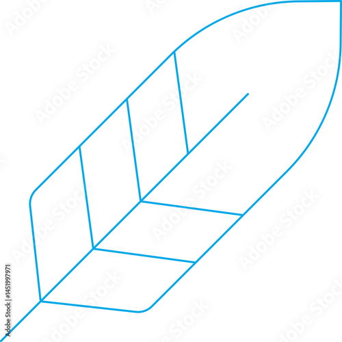 Feather icon single vector illustration