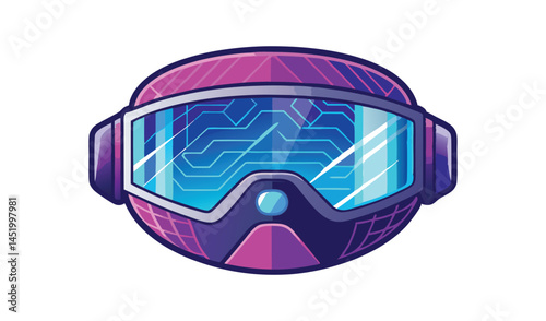 ski goggles on white background