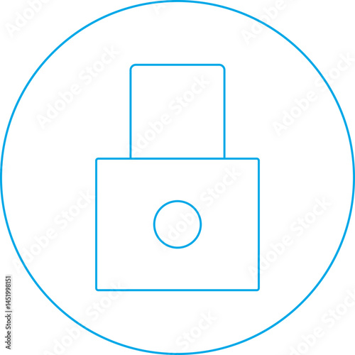 Lock icon single vector illustration