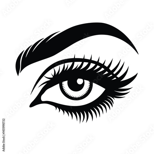 vector illustration of a female eye
