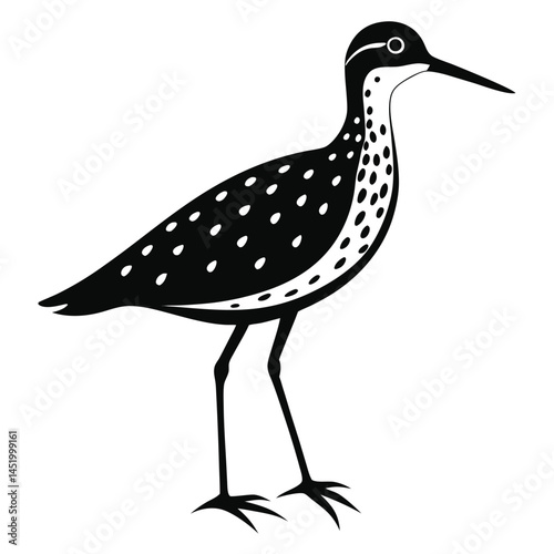 Vector illustration of a cartoon bird