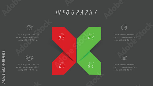 Arrow diagram and process flow infographics design