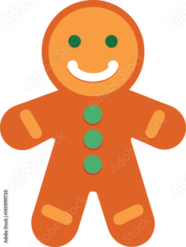 gingerbread man isolated on white