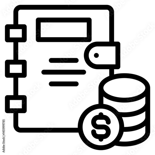 Bookeping icon in vector illustration
