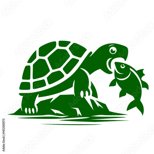 Green Turtle Eating Fish: A Stunning Wildlife Image