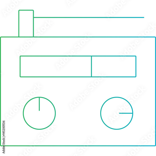 Radio icon single vector illustration