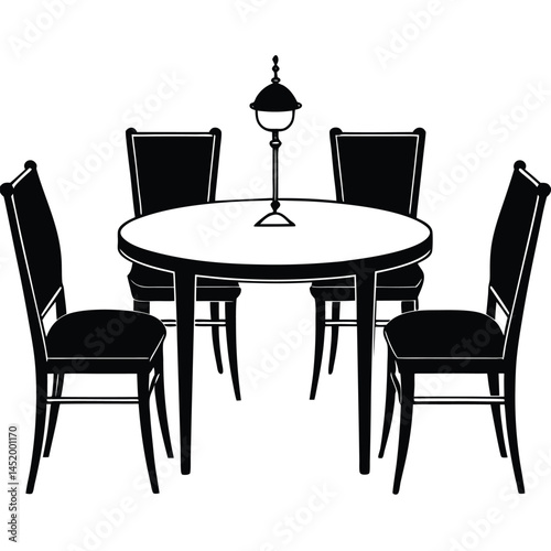 Chairs and tables vector