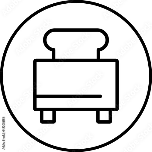 Toaster icon single vector illustration