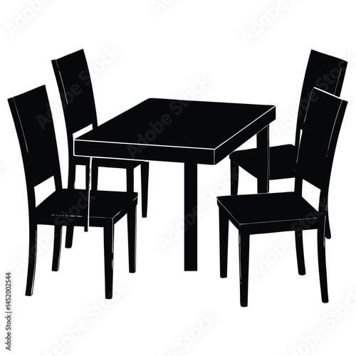 Chairs and tables vector