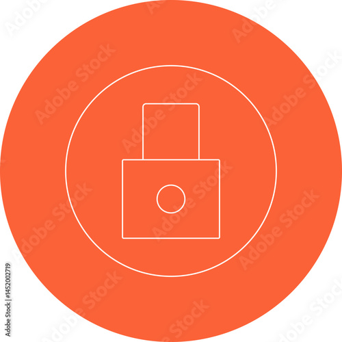 Lock icon single vector illustration
