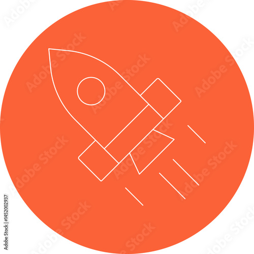 Rocket icon single vector illustration
