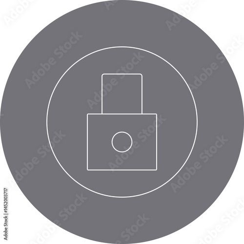 Lock icon single vector illustration